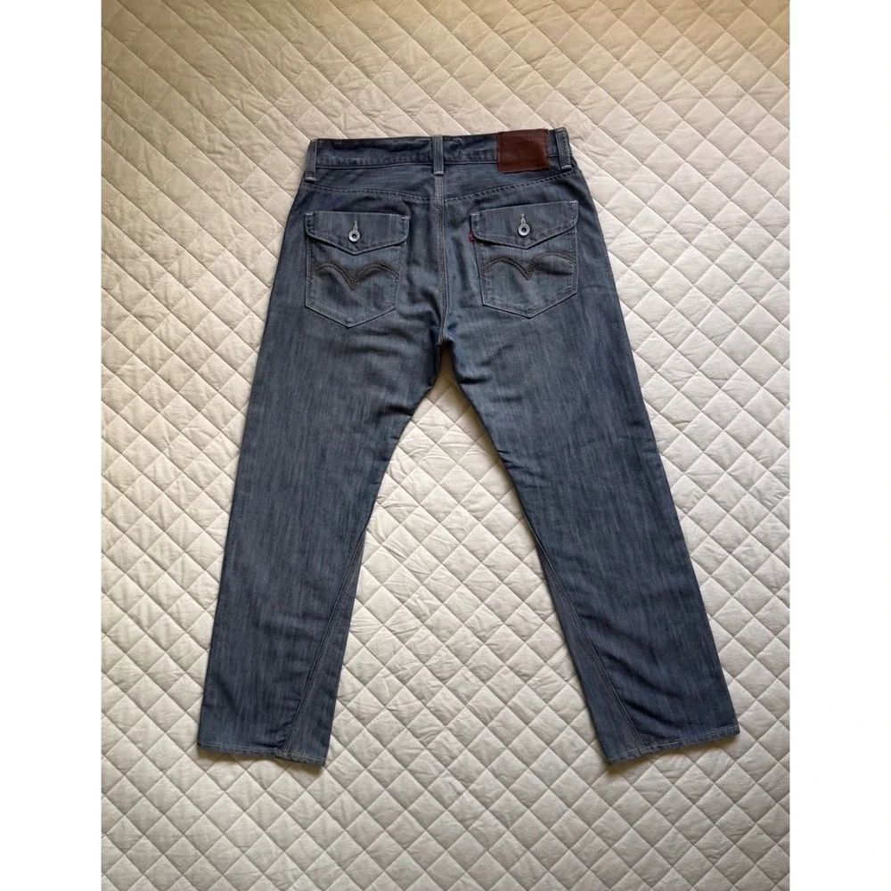 Y2K VTG Levi's Blue Slim Straight Jeans 34x30 Denim Mid Wash True religion style